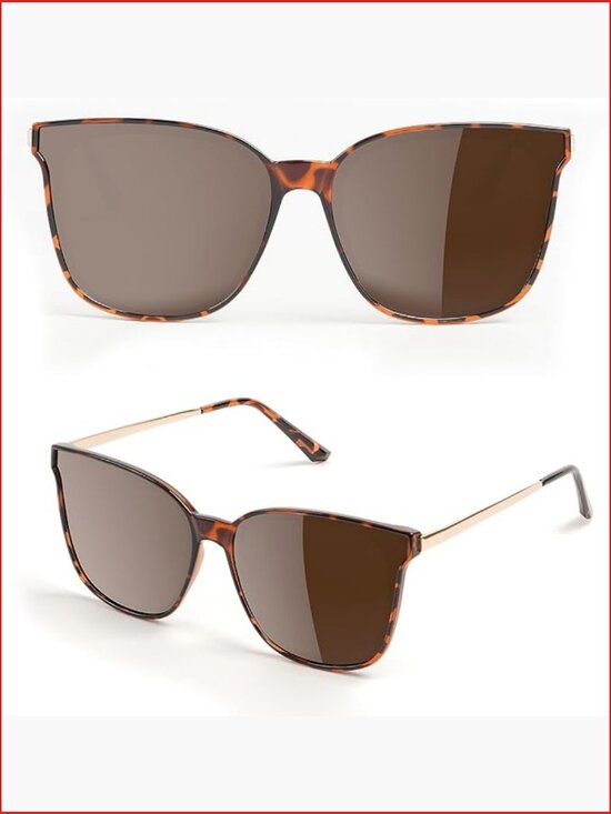 Square TAC Polarized Sunglasses Oversized TR90 Frame UV400 Protection